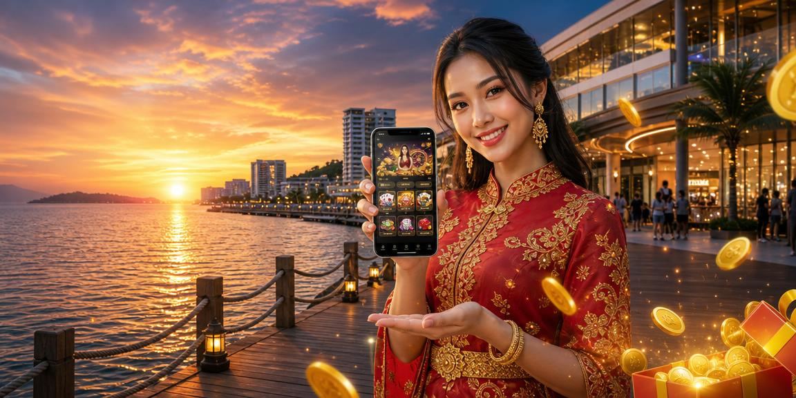 Pengguna di Kota Kinabalu log masuk ke akaun kasino 7eleven melalui aplikasi mudah alih